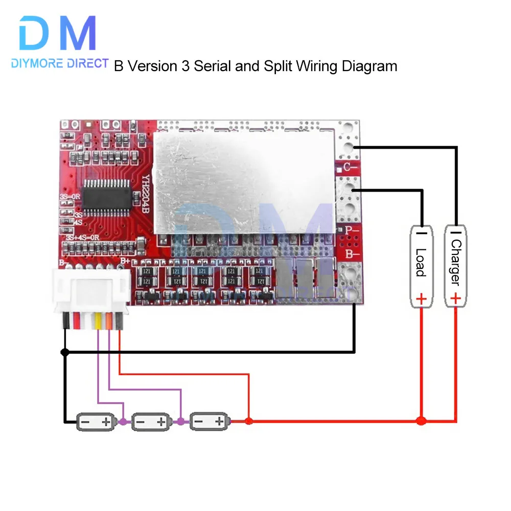 3S 5S 50A BMS Board 3.7V Lithium Battery Protection Board LiFePO4 Battery BMS Board With Balance