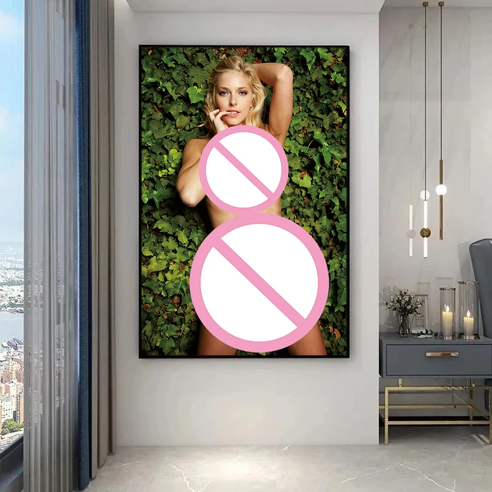 Beautiful Blonde Woman Canvas Print Painting Home Decor Room Wall Posters Custom Picture Bedroom Aesthetic Decoration