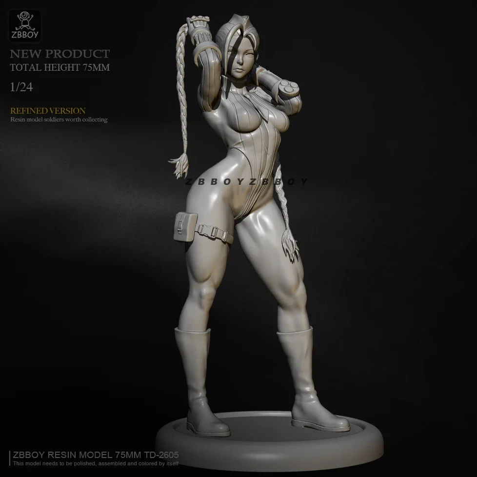 H75mm 1/24 Harsmodelsets DIY speelgoedfiguur zelf-geassembleerde TD-2605