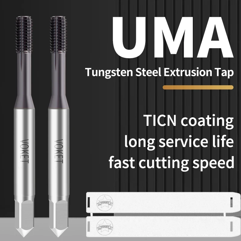 VOKET Carbide Tungsten Steel JIS Standard TICN Coating Roll Forming Tap M2 M3 M4 M5 M6 M8 Machine Thread Taps For HRC 55° - 62°