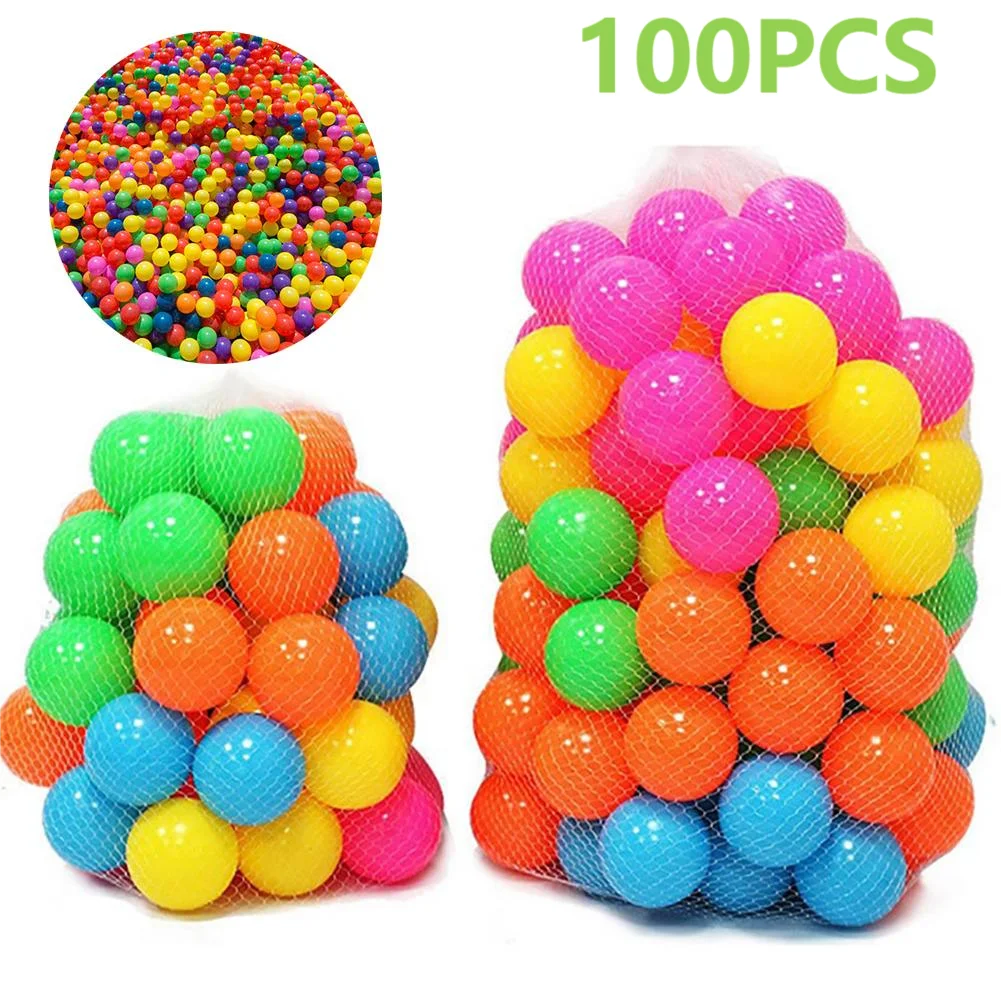 100Pcs Colorful Soft Water Pool Ocean Wave Ball Outdoor Fun Sports Baby Children Toy Amusement Park Props Mixed Color Kid Toys