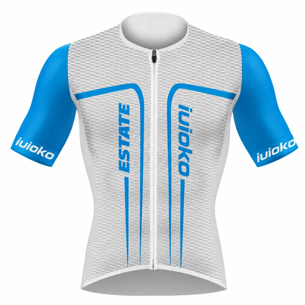 IUIOKO MEN Road Bike Cycling Jersey Short Sleeved Top Spring And Summer Bicycle Jersey For Men Mountain Bike Sportswear Clothing
