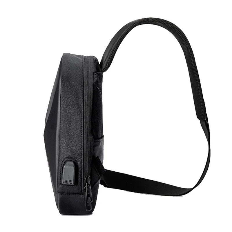 Wasserdichte Hartschalen-Umhängetasche, Sling-Brusttasche, Schultertasche, Sport-Polygon-Tasche für Männer und Frauen, Reisen, Camping