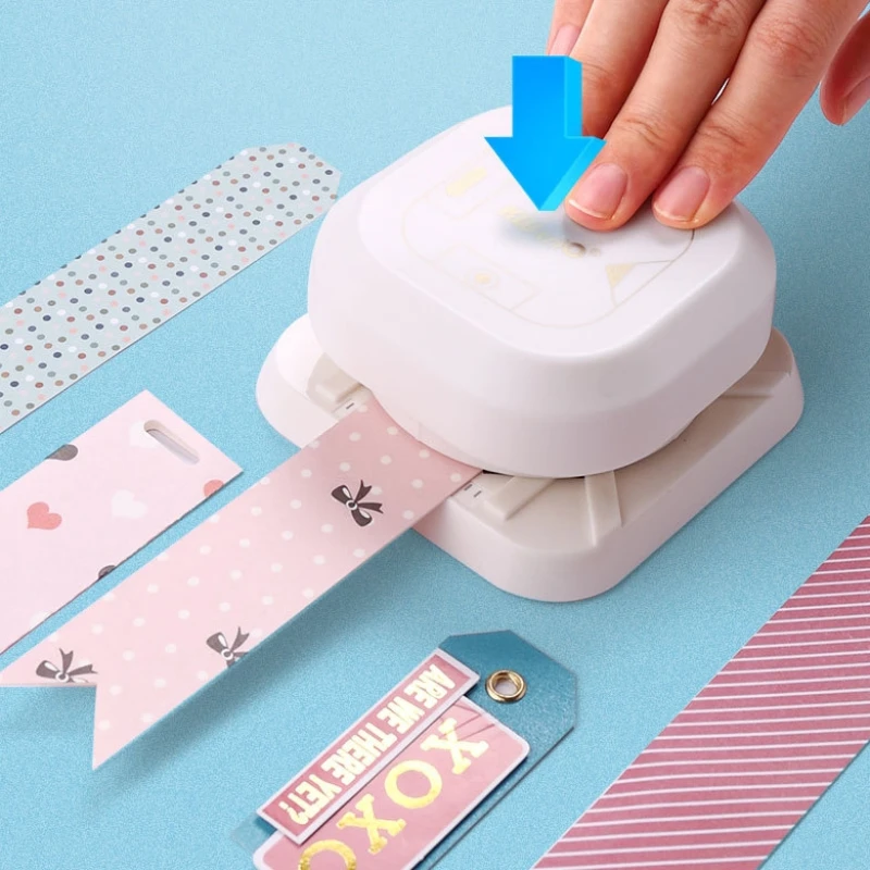 Imagem -04 - Multi-function Corner Cutting Label Machine Hole Punch Faça Você Mesmo Bookmark Hang Tag Scrapbook Papelaria Material de Escritório em 1