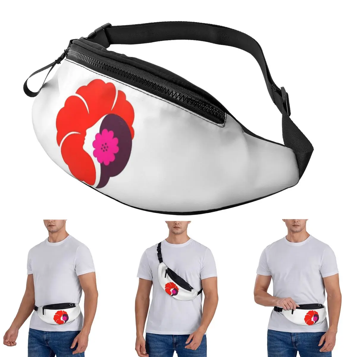 Crossbody Waist Bag Hawaiian Airlines Men Women Fanny Pack Traveling Running Money Phone Pouch
