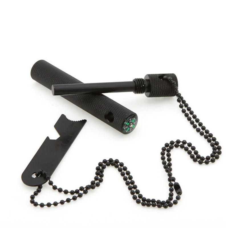 

Outdoor Camping Compass, Fire Rod, Magnesium Rod, Flint, Anti-corrosion Firearms, Field Survival Supplies