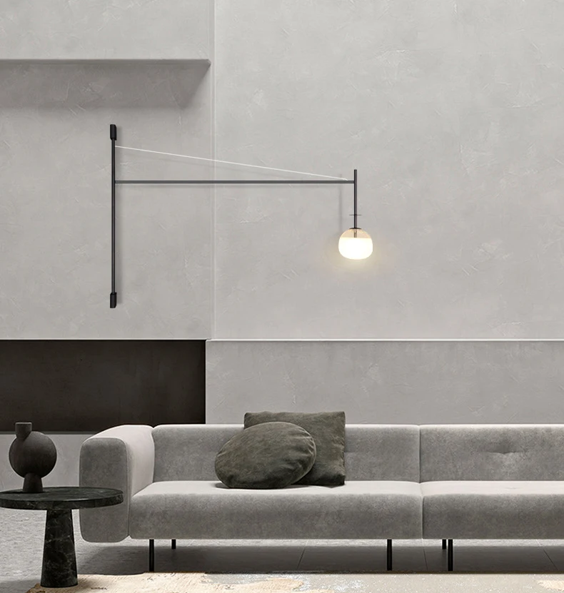 Minimalist Wall Light White Glass With Plug