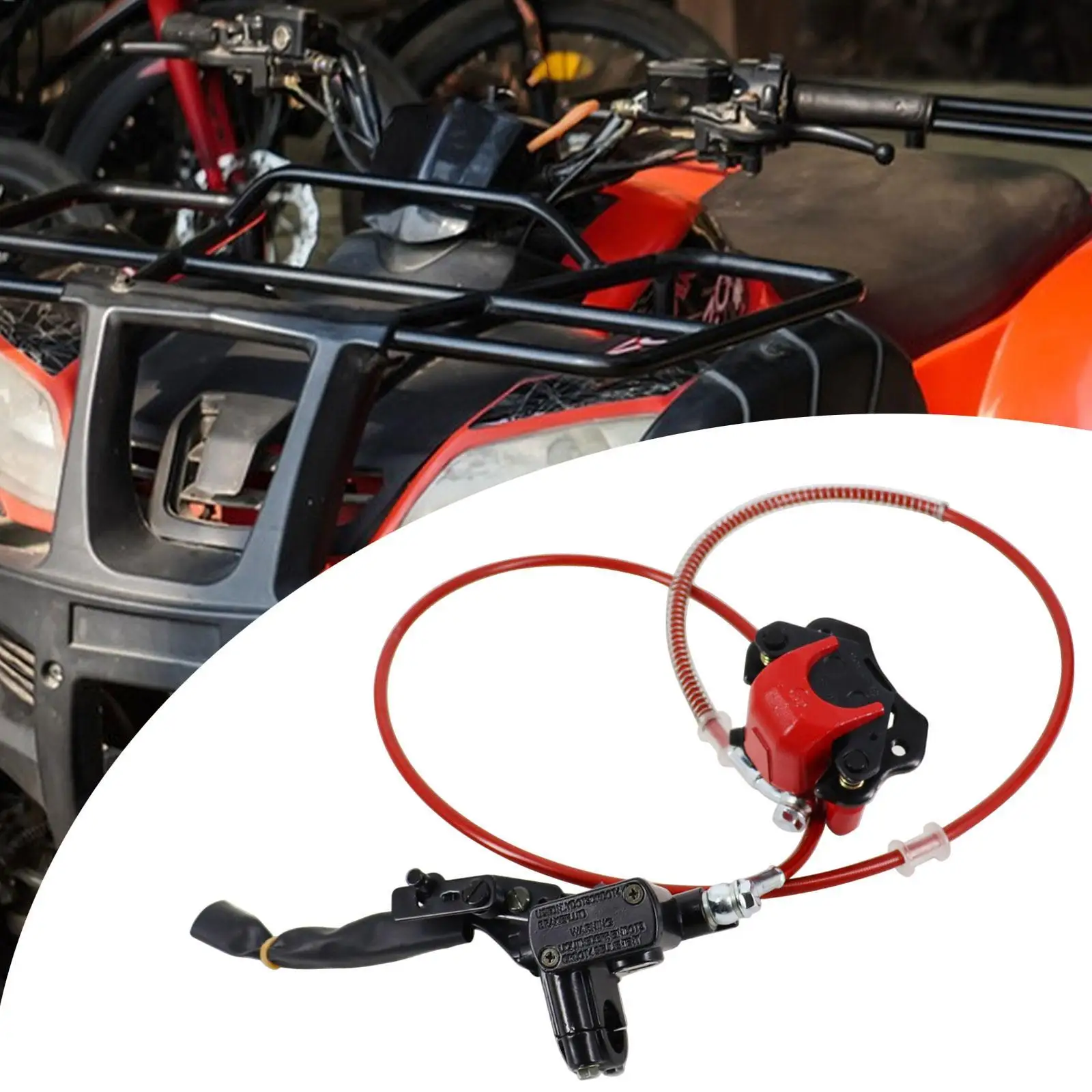 

Hydraulic Disc Brake Assembly Kit Master Cylinder Caliper for Predator 79cc 97cc 2.8hp ATV