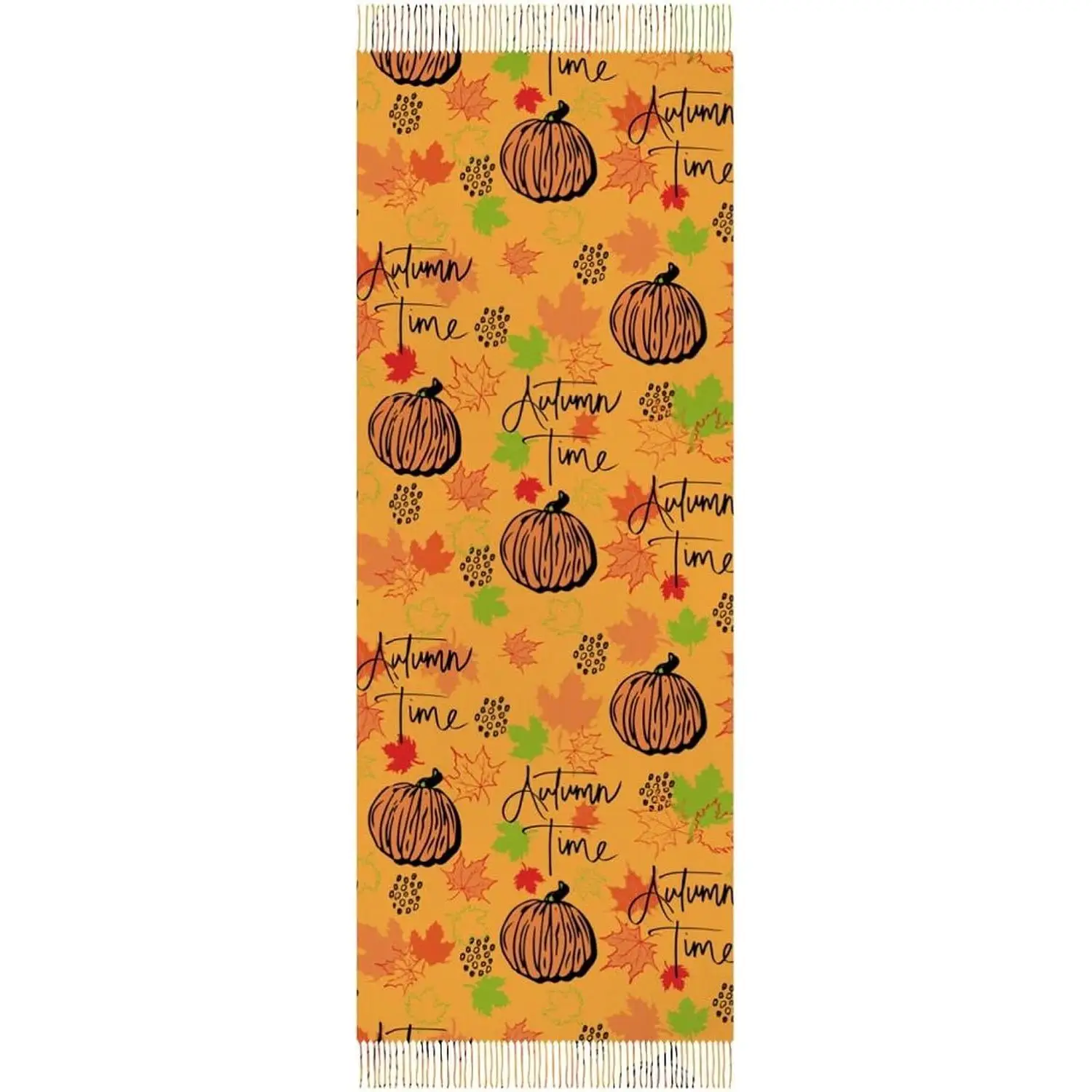 

Теплый мягкий зимний легкий кашемировый длинный шарф для женщин, подарки на каждый день, путешествия, офис, осенние листья и принт тыквы