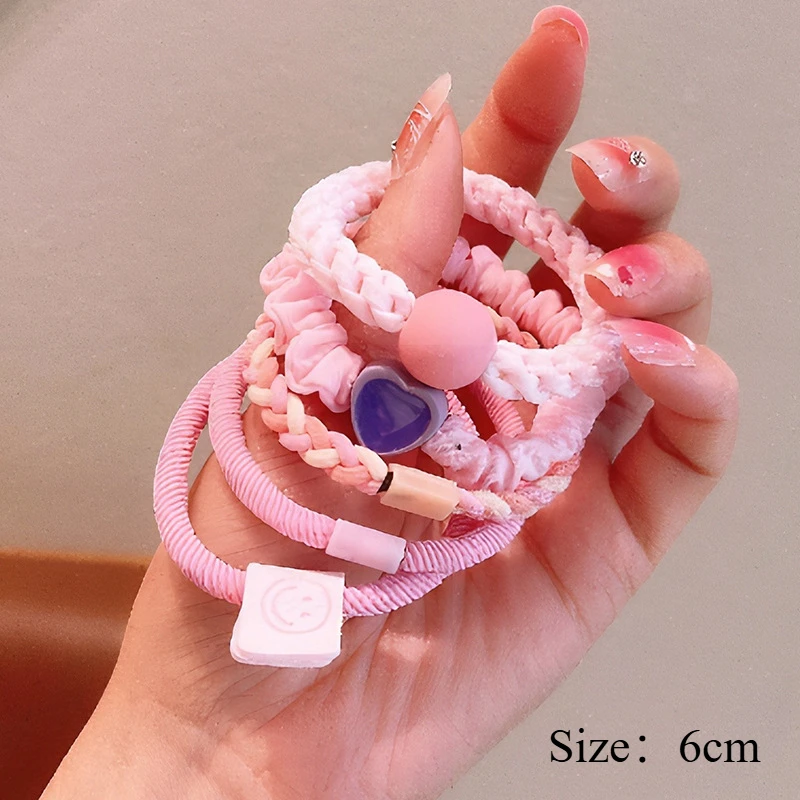 5pc Women’s Elastic Hair Ties Scrunchies Set