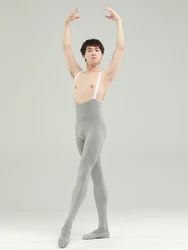 Men's ballet a stretch exercise bodysuit Gymnastics jumpsuit Yoga dance skin bodysuit socks