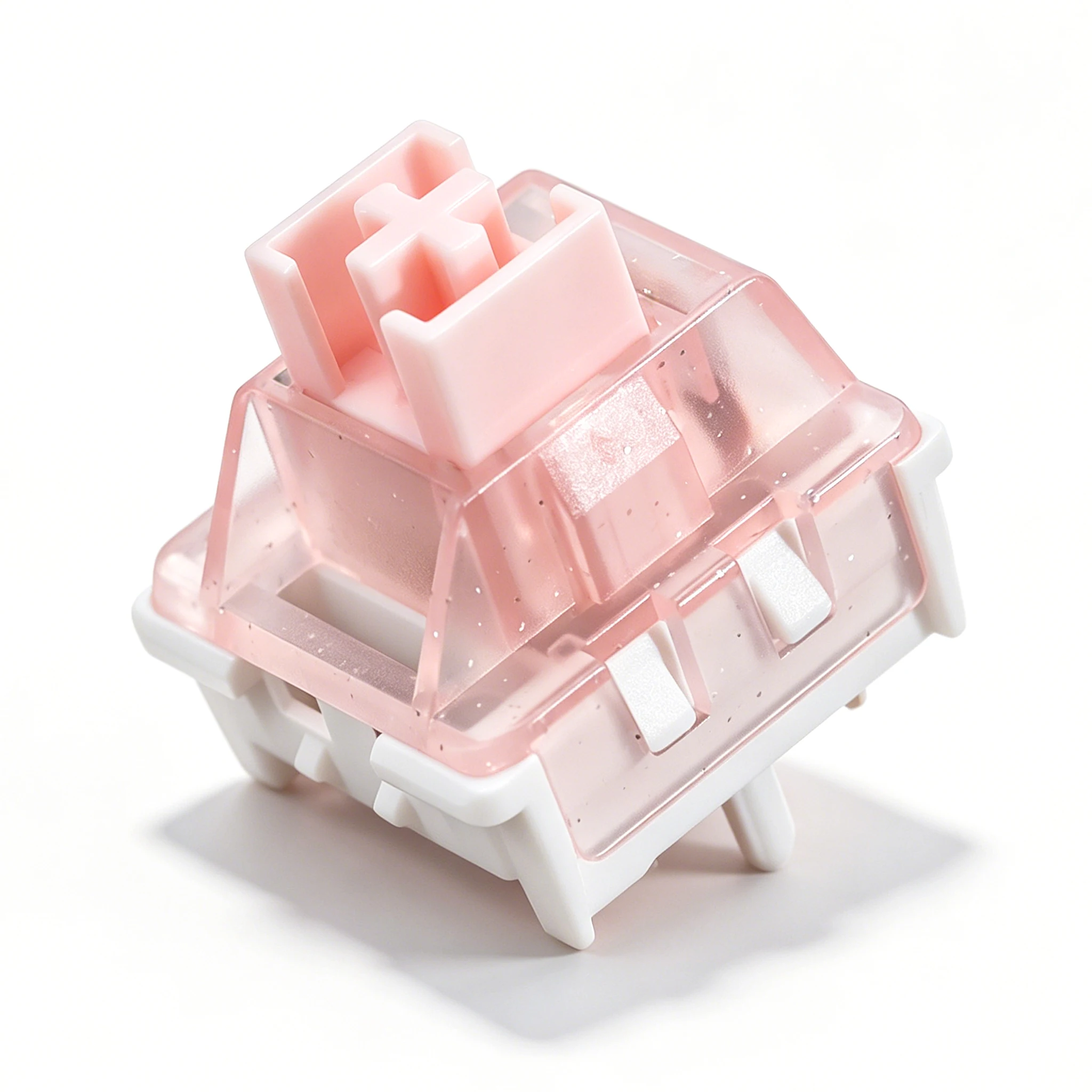 KBDiy Starry Sakura Switch 35gf 5-Pin Linear Creamy Switches Glitter Pink für individuelle DIY 60% Gaming mechanische Tastaturen mit POM-Stiel – Detail 3