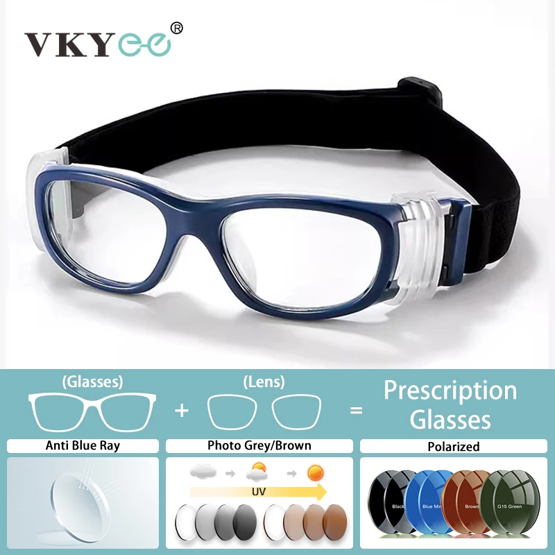 VICKY Kids Basketball Eyeglasses Goggles Sports Eyeglasses Frames Myopia Anti-Blue Light Glasses Customizable Prescription 1503