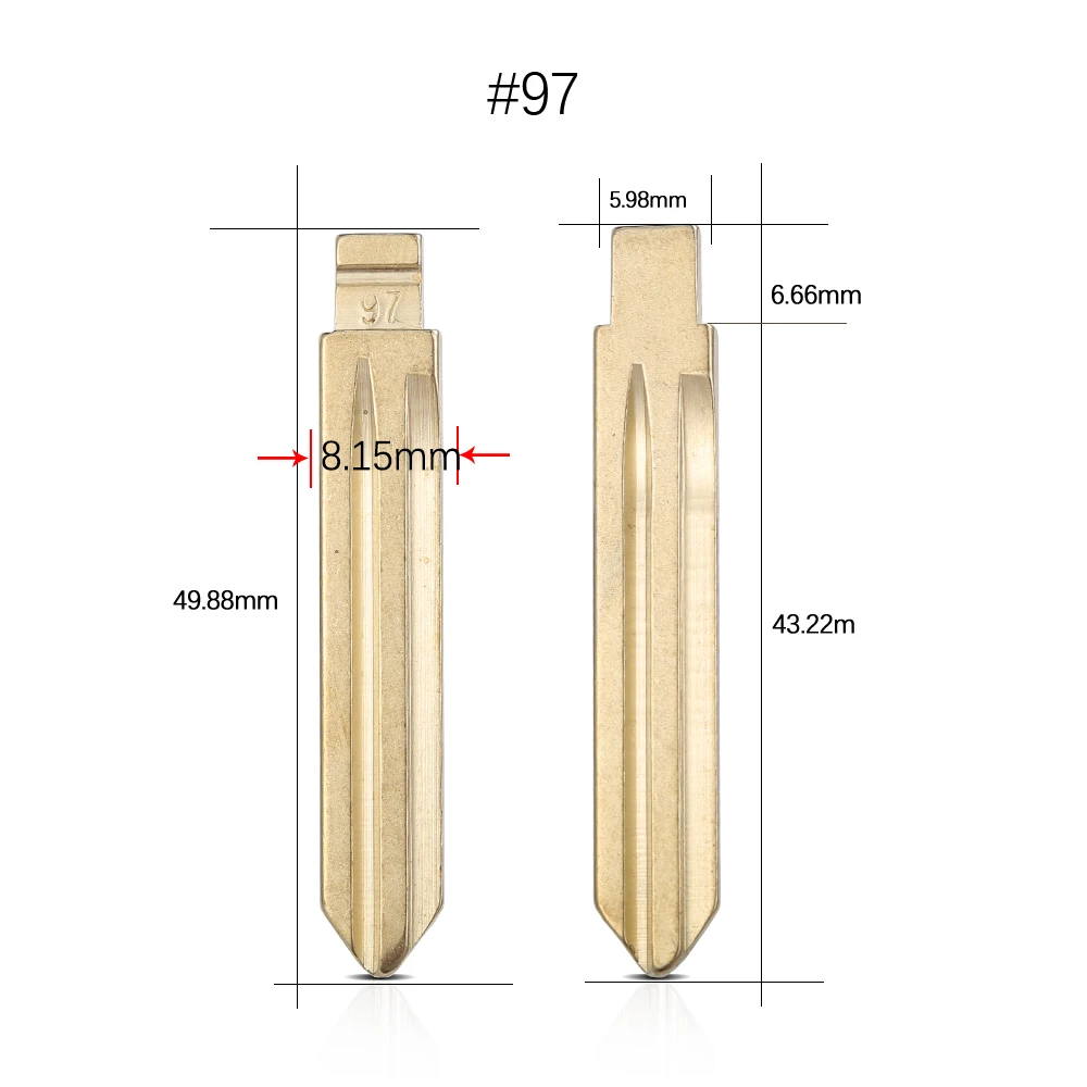10 sztuk/partia oryginalny klucz HYN14#97. Składane ostrze samochodowe KD do Hyundai Kia Wymień ostrze zdalnego klucza Flip