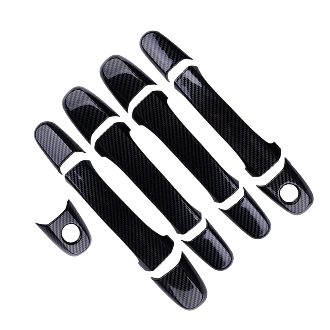 Car Exterior Side Door Handle Covers Trims Fit For Lexus IS300 Sedan Wagon 2001 2002 2003 2004 2005 Carbon Fiber Grain Style ABS