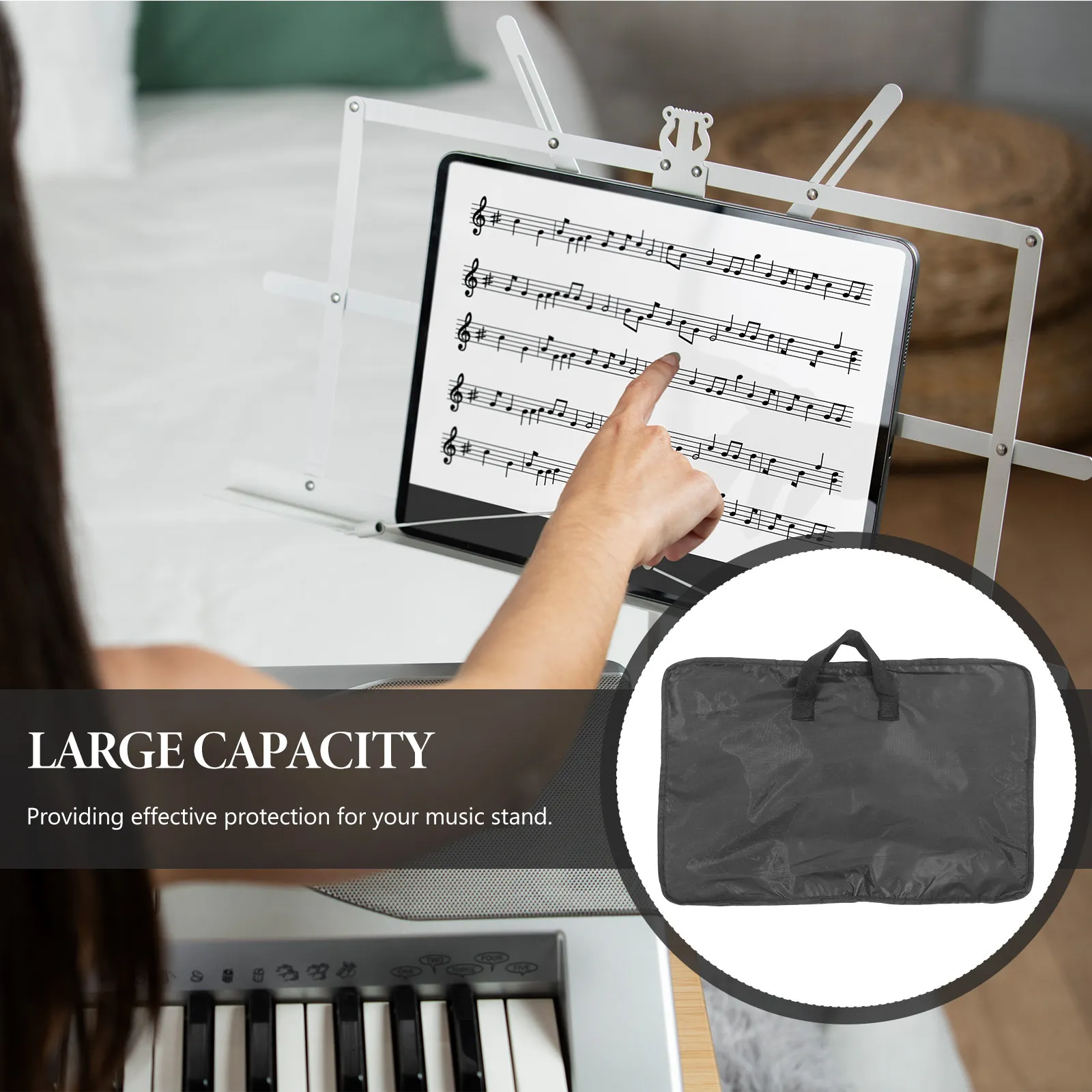 Musical Stand Storage Bag Oxford Fabric Carrying Pouch Portable Protective Bag for Music Score Rack Musical Score Stand Pouch