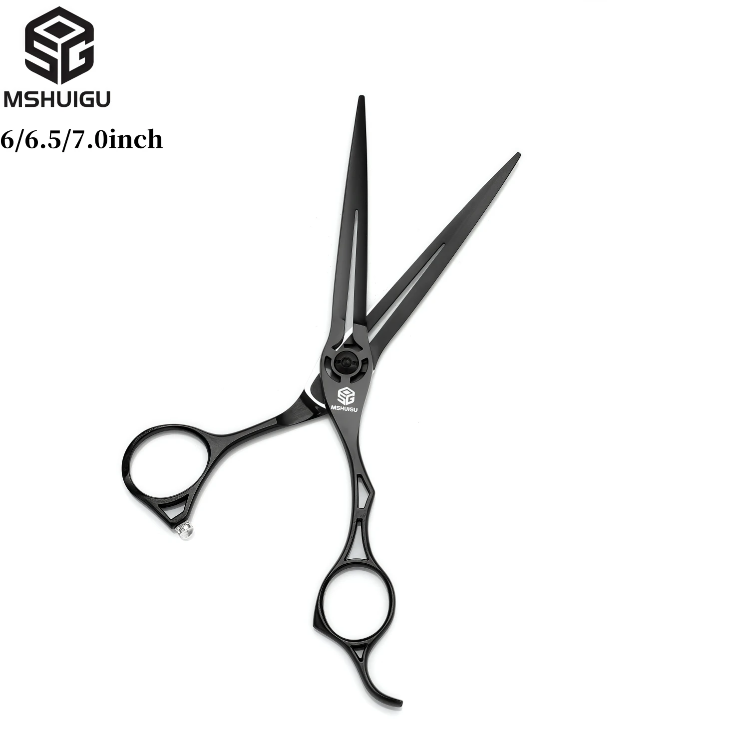 MSHUIGU Professional Barber Scissors Japanese 440C Steel 6-6.5-7 Inch Multifunctional Thinning Shears for Home Haircuts and Salo