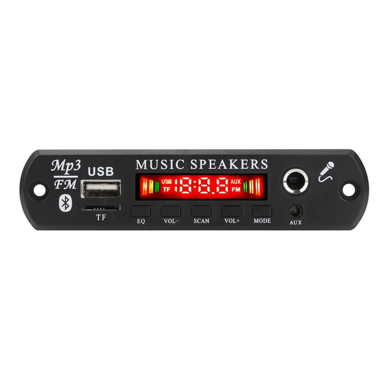 B92B-12V MP3 Decoder Board Bluetooth 5.0 Wireless Car Audio Microphone MP3 Bluetooth Amplifier Board With Remote Control