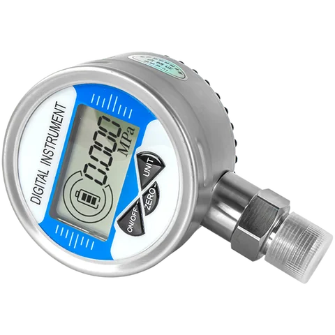 G1/4 스레드 가스 물 오일 공기 연료 압력 측정, 60mm 다이얼, 0-30Mpa 0-40Mpa 0-60Mpa 방사형 LCD 디스플레이 압력 게이지