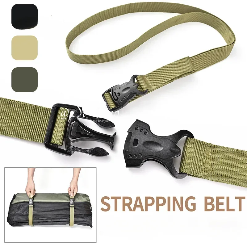 

Outdoor Travel Tied Belt Portable Durable Nylon Cargo Tie Down Luggage Strap Camping Hiking Tool Cargo Storage Belt Buckle 135cm