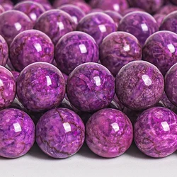 Genuine Natural Pink Purple Magnesite Turquoise Beads Grade AAA Gemstone Round Loose Beads  6/8/10/12mm for Jewelry Making