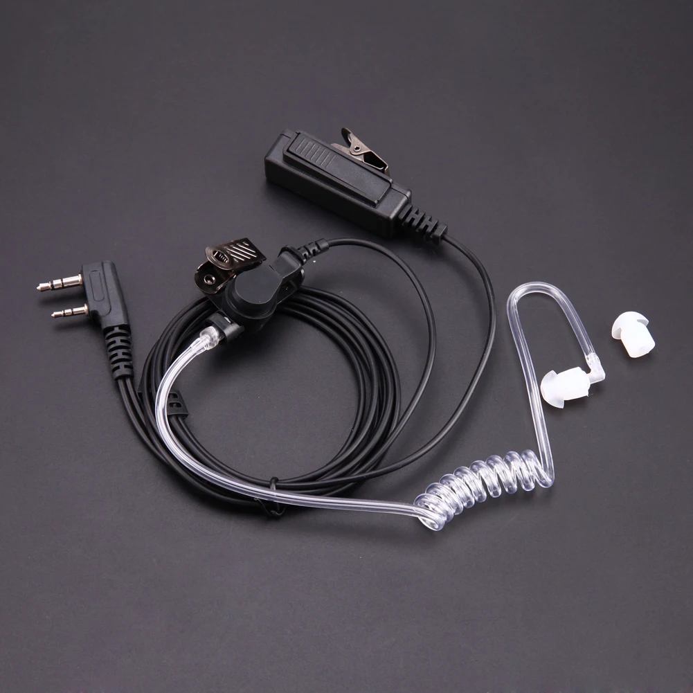 2 Pin ukryte przewód akustyczny słuchawki douszne z mikrofonem dla Baofeng obsługi Kenwood UV-5R — zdjęcie 5