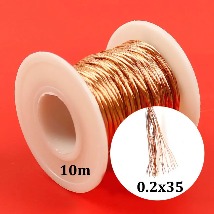 Cltgxdd 0.2x5 0.2x10 0.2x15 0.2x20 0.2x30 0.2x50 0.2x60 Strand Litz Wire 0.2mm Polyurethane Enameled Round Copper Stranded Wire