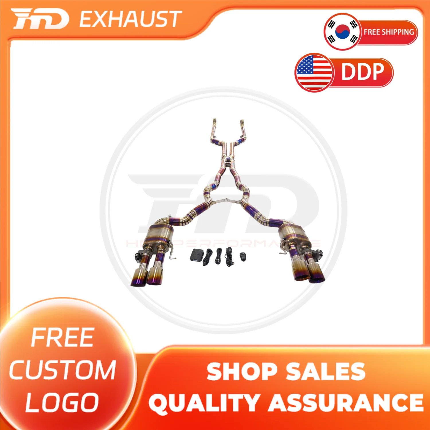 

HMD Hot Sale Titanium Alloy Catback Exhaust for BMW M5/M6 F10 F06 201 4.4L S63 Engine V8 Pipe Muffler Car Exhaust System