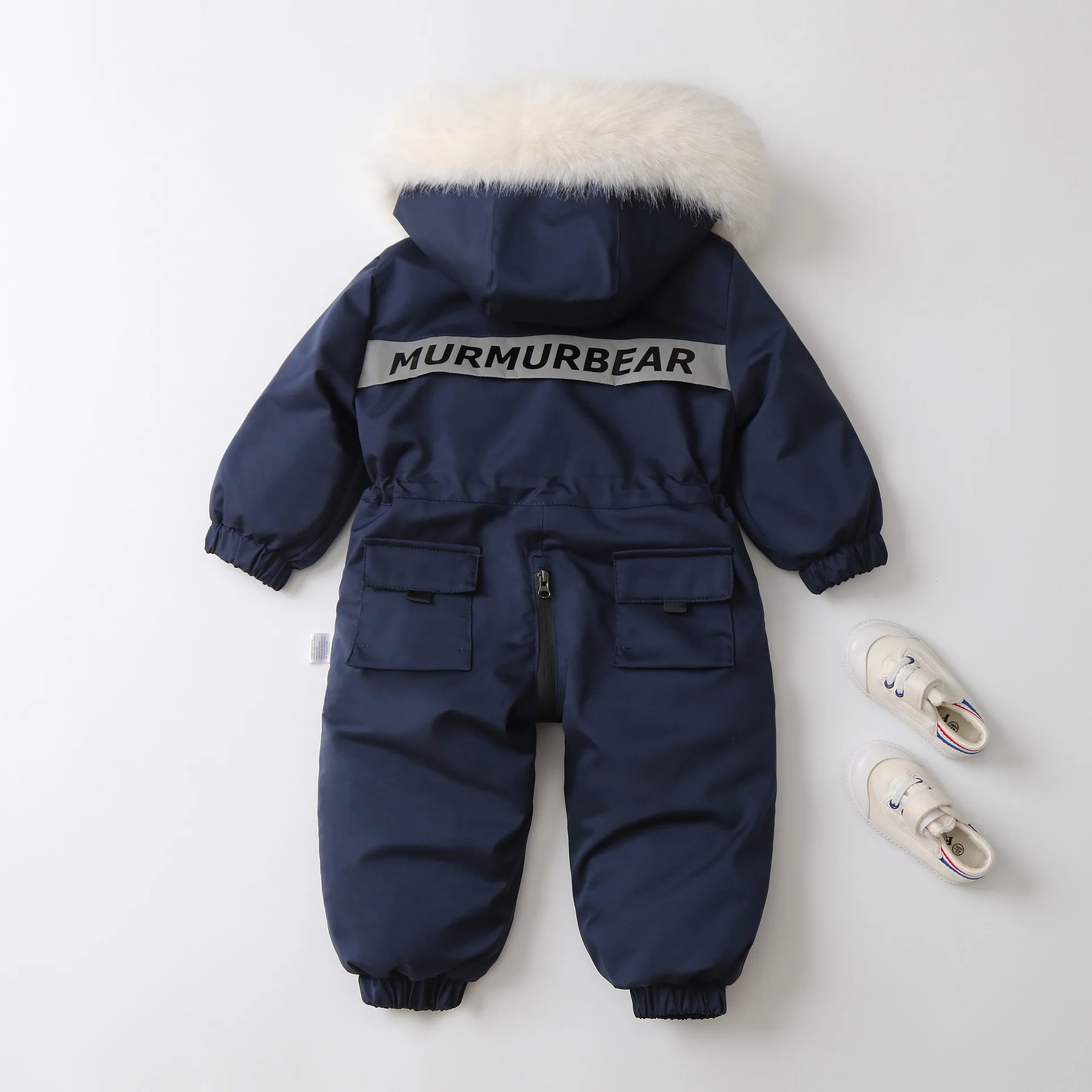 AYNIGIELL 2024 New Winter Baby Rompers Thick Warm Infant Hooded Inside Fleece Jumpsuit Newborn Boy Girl Toddler Clothing