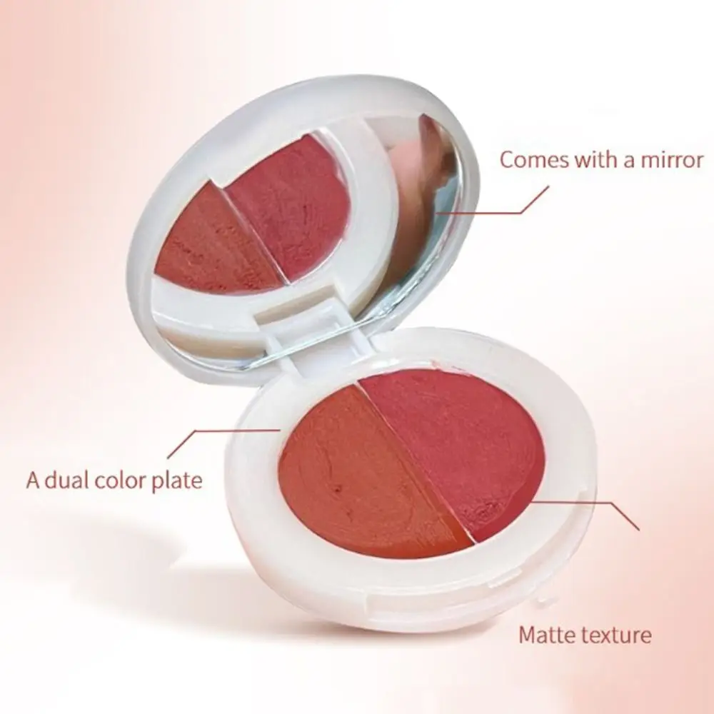 สีเต็มรูปแบบ Double-สี Lip Mud Non Stick CUP ยาวนาน Muddy Texture ลิปกลอส Dual-Purpose Air Mist Sensation Matte Rouge