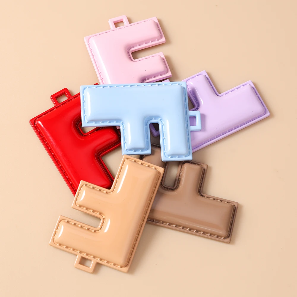 Tusember 5 Stück 40mm Niedliche Metall-Emaille A-Z Alphabet Buchstaben Charms Anhänger für Schmuckherstellung Ohrringe Halsketten DIY Bastelarbeiten – Detail 11