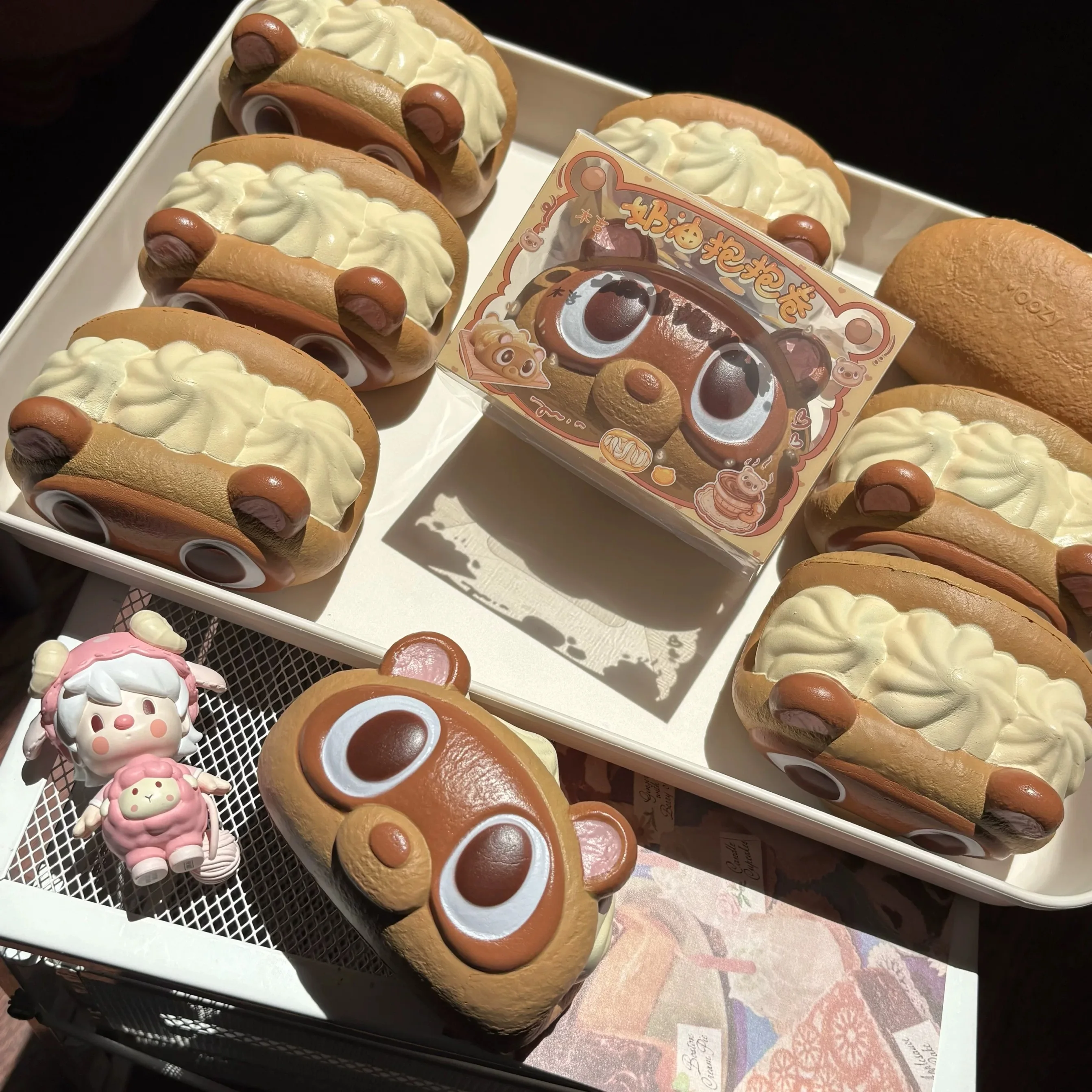 Ins Cute Cream Cuddle Roll Coffee Cream Cake PU Slow Rebound Toy Creative Squeeze Stress Relief Coffee Bear Cake Fidget Toy