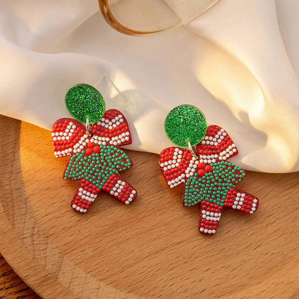 

3 Pairs Christmas Charms for Jewelry Earrings Set Funny Women Cute Drop Holiday Fashion Miss