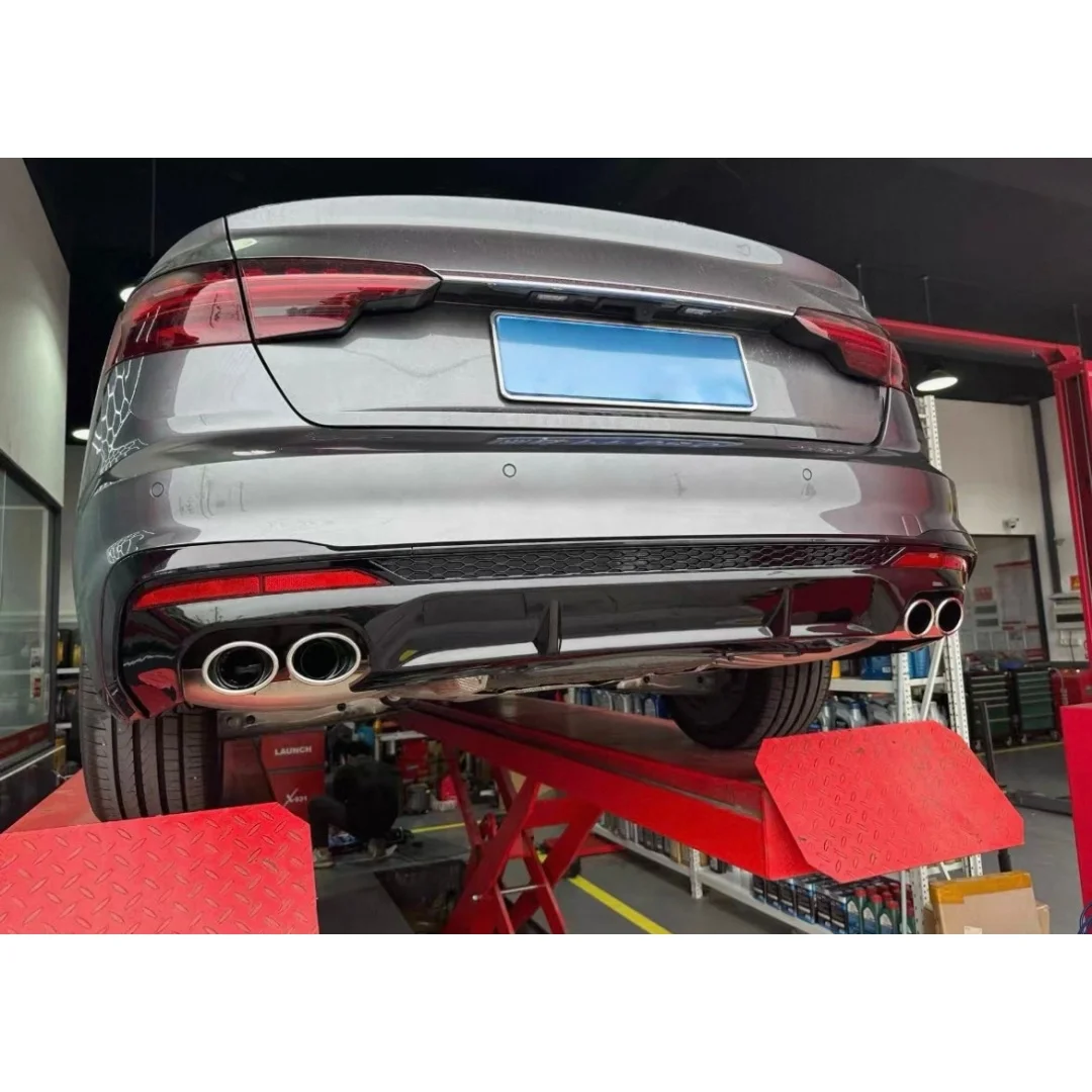 For Audi A4 S-Line S4 B9.5 B9 Facelift Saloon / Avant 2020-2025 (Not For A4 Standard) Car Rear Bumper Valance Diffuser Bodykit - view 4