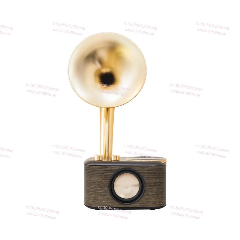 Retro Wooden Bluetooth Radio Speaker Mini Desktop Home Audio High Quality Sound Creative Gift