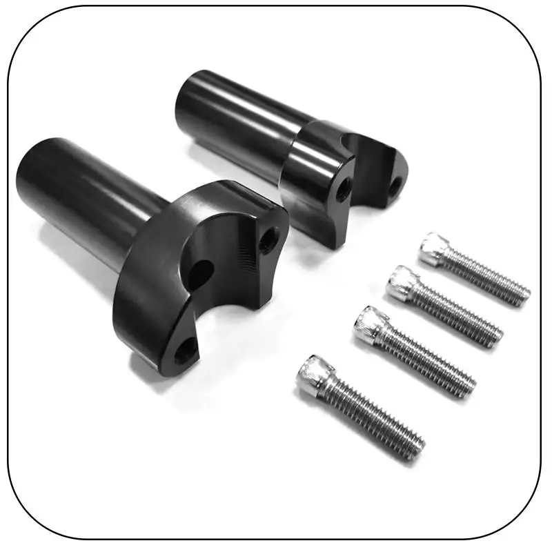 

ABNF!Black 4Inch Risers 1Inch Handlebar Clamp For Fat Boy Low Rider Softail FXSTC