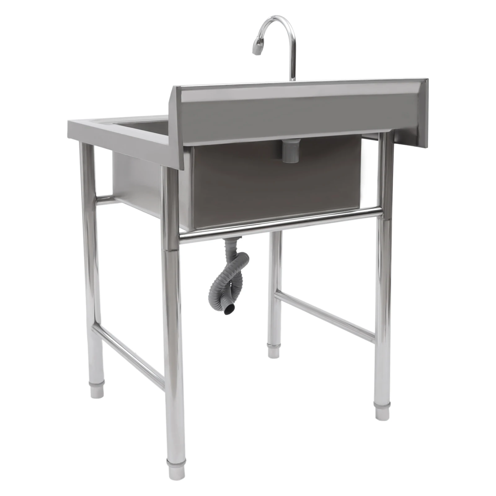 

Commercial Stainless Steel Workbench with Sink Outdoor Sink Station Camping Sink