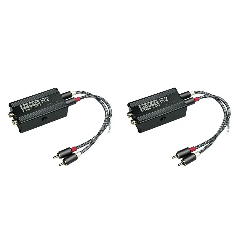 2X Ground Loop Audio Isolator Audio Noise Filter RCA Noise Suppressor Isolator Audio Signal Noise Reducer
