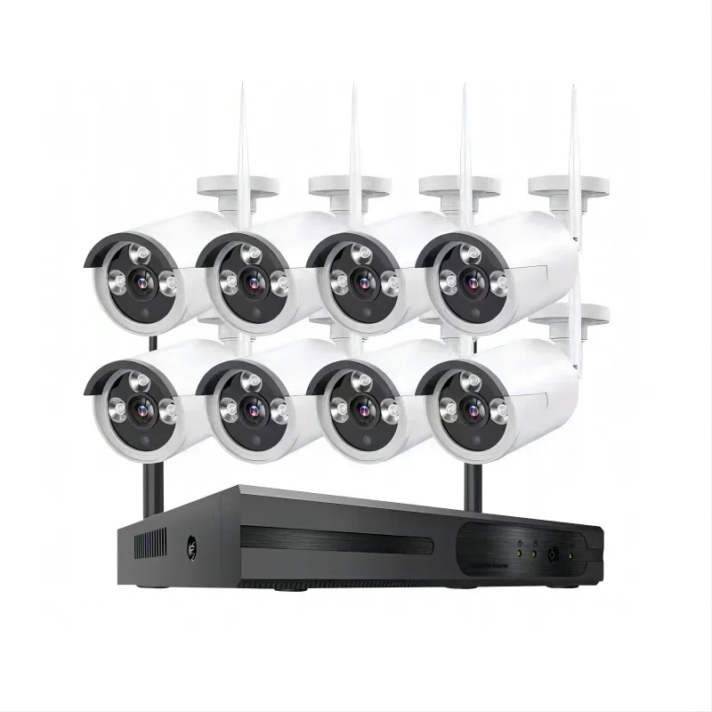 Kit telecamera CCTV WIFI 8ch 5MP con sistema di telecamere audio Smart NVR per sistemi di sorveglianza di sicurezza domestica