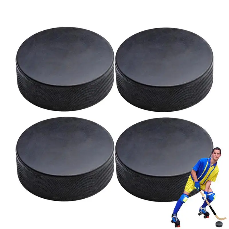 

Indoor Hockey Puck 4X Ice Hockey Pucks Official Regulation Size Training Equipment Diameter 3-inch Thickness 1-inch Indoor Sport