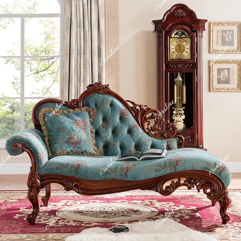

American concubine chair living room fabric leisure single sofa beauty couch