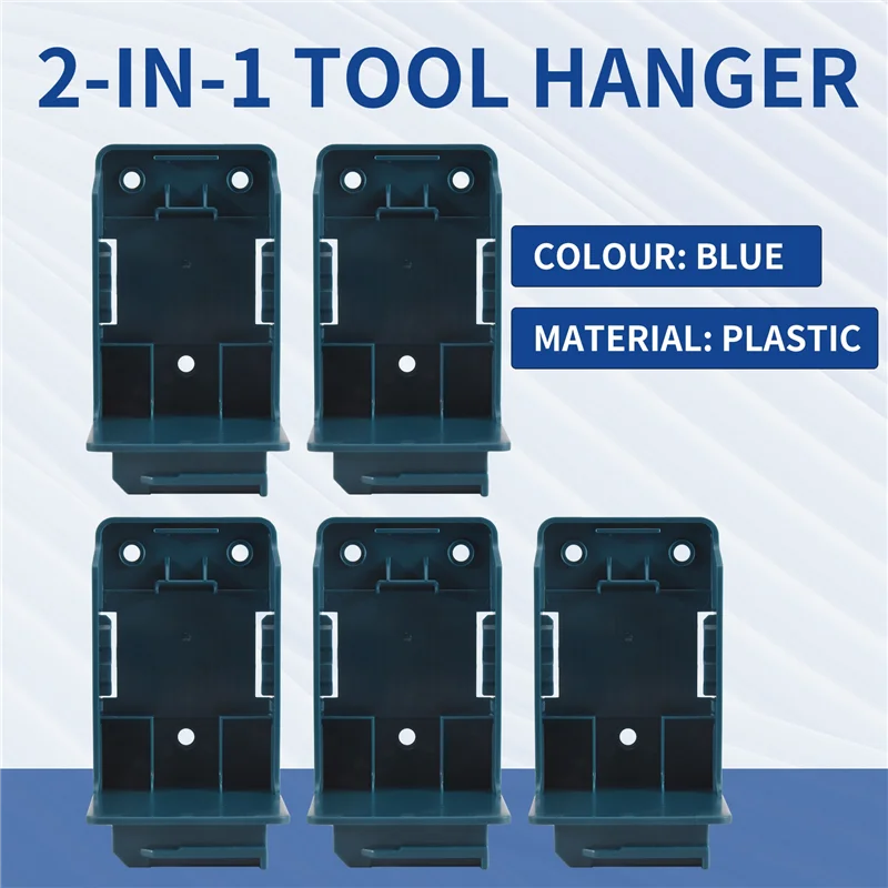 5 paquetes de soporte de herramientas para 18 V, soporte de batería para soportes de batería de 18 V/percha/soporte de muelle