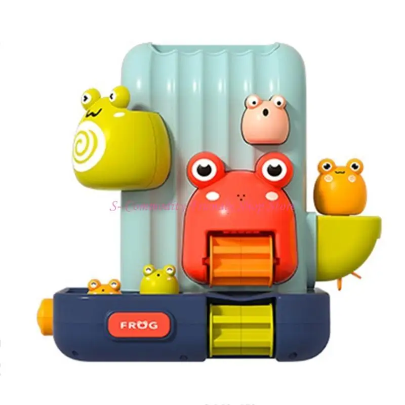 85AE Lovely Cartoon Animal for Frog Baby Water Toy Infant Swim Pipeline Shower for Creative Spaceship Kids Beach Bath