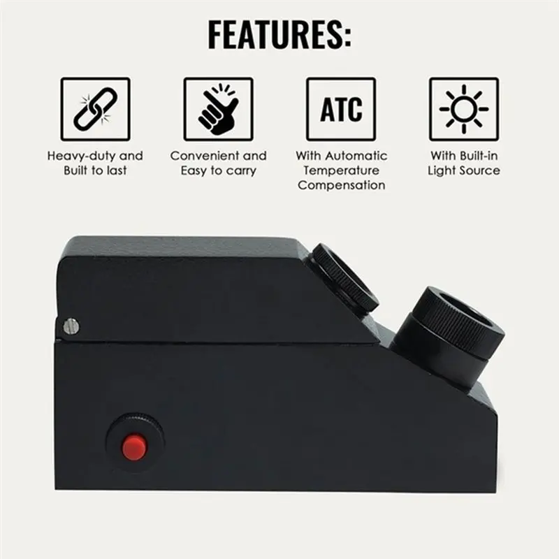 ABRN-A Gem Tester With LED Light Source, Gemstone Refractometer For Diamonds, Moissanite, And Other Minerals