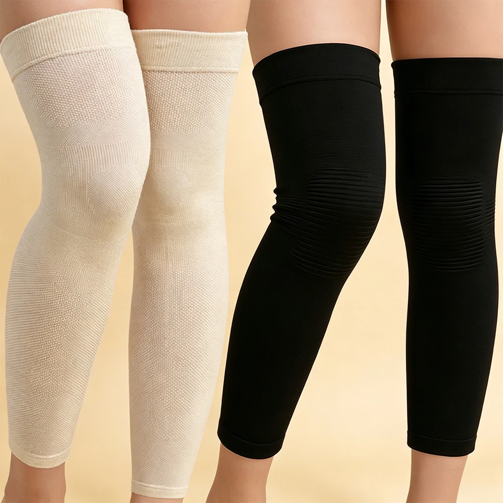 1Pair Wool Brace Pad Warm Cashmere Kneepad Thermal Leg Sleeve Non-slip Kneecap Kneelet for Women Men Sports,Work,Home Daily Wear