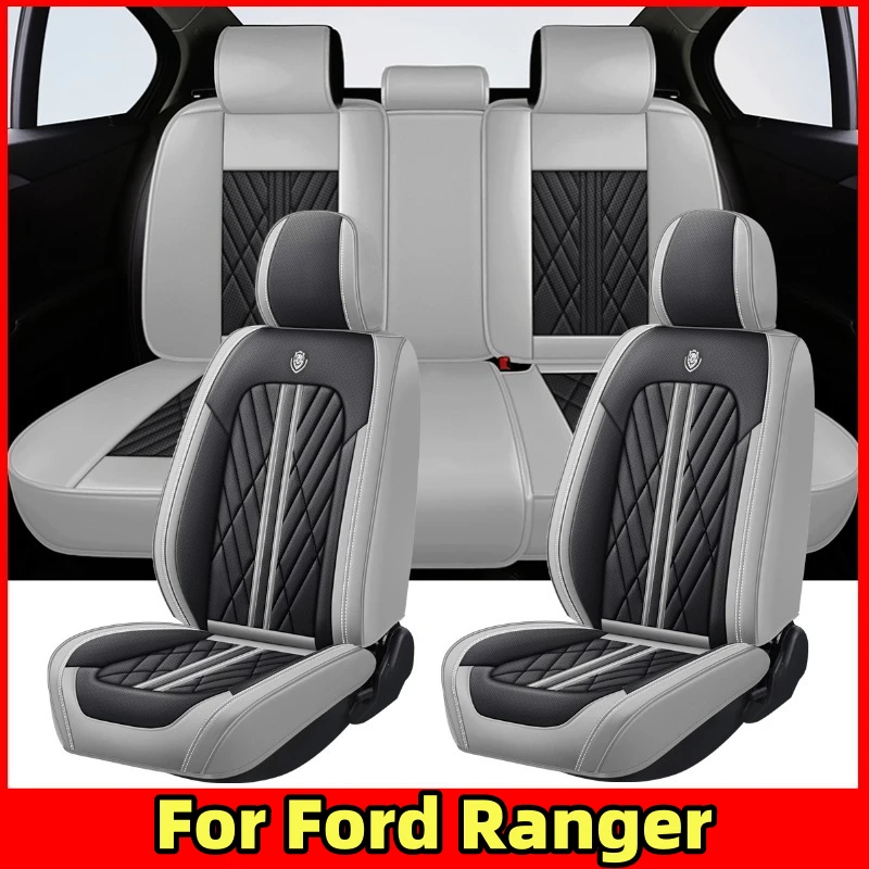 

Чехлы на автомобильные сиденья Ford Ranger, чехлы на автомобильные сиденья из искусственной кожи с полной оберткой, износостойкие и удобные