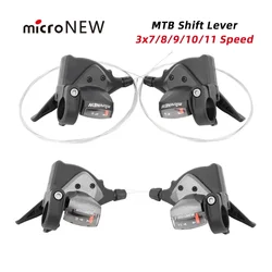 MicroNEW Bicycle Derailleur 3x7 3x8 3x9 3x10 3x11 Speed MTB Front Rear Shift Lever Mountain Bike Shifter Cycling Parts