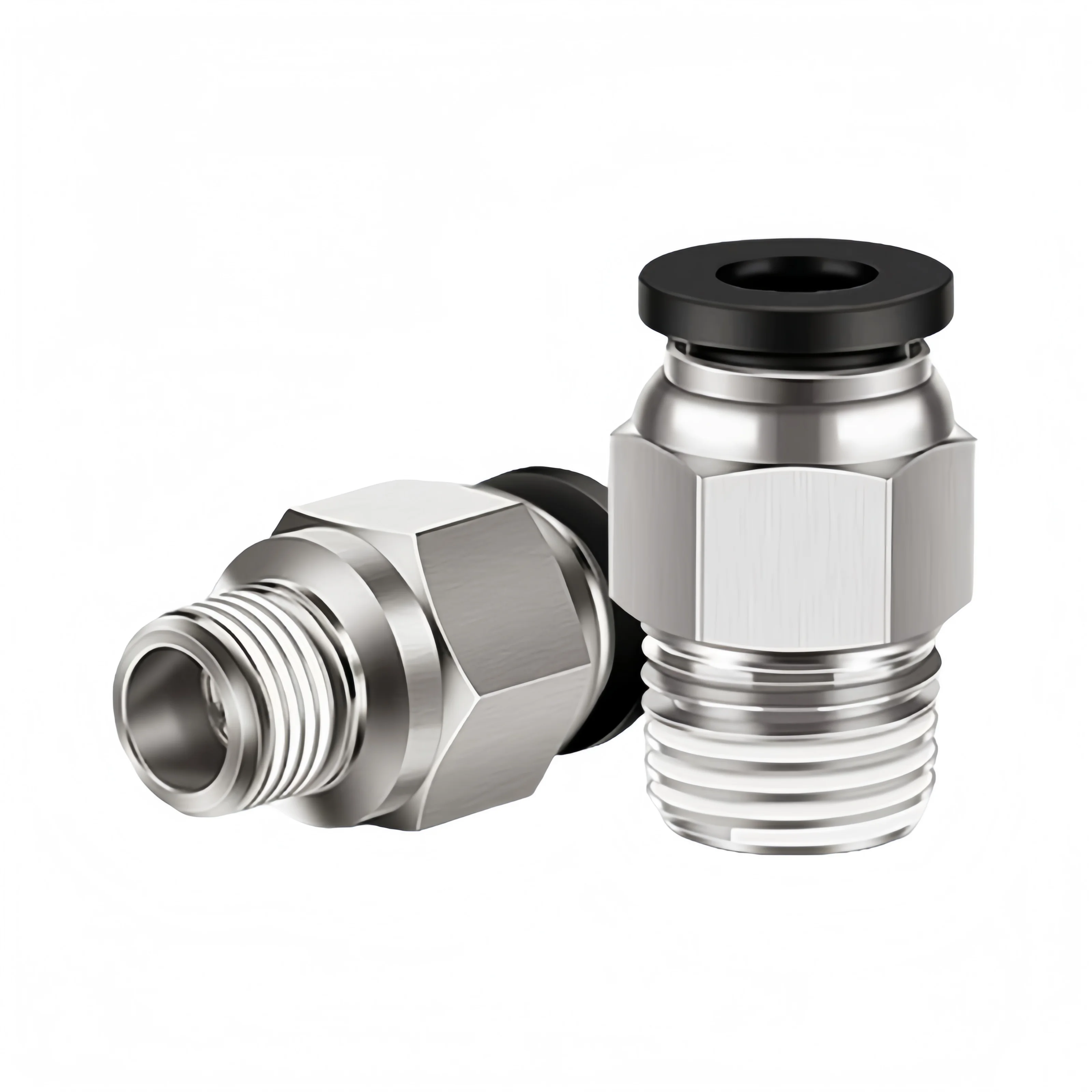 PC4-M6 PC4-01 3D Printer Pneumatic Fitting, External Thread Quick Connect Coupler, Straight Through Pass Connector 10PCS
