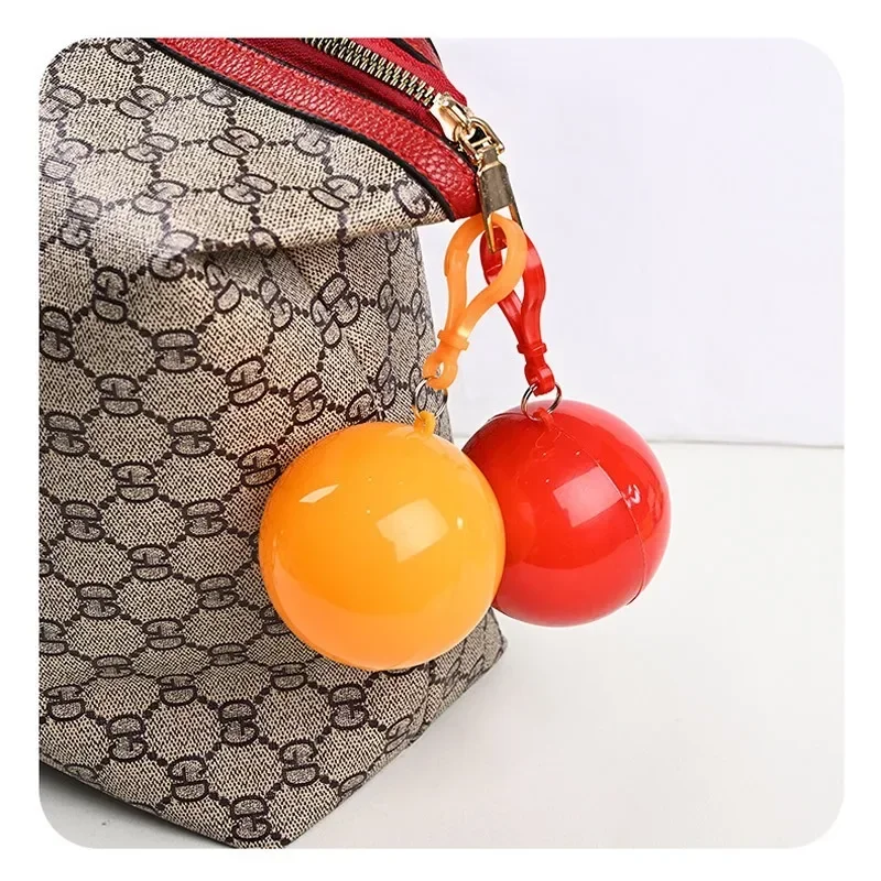 

Portable Disposable Unisex Raincoat Ball Cape Key Ring Rainwear Poncho Safety Clothing 1 Pcs