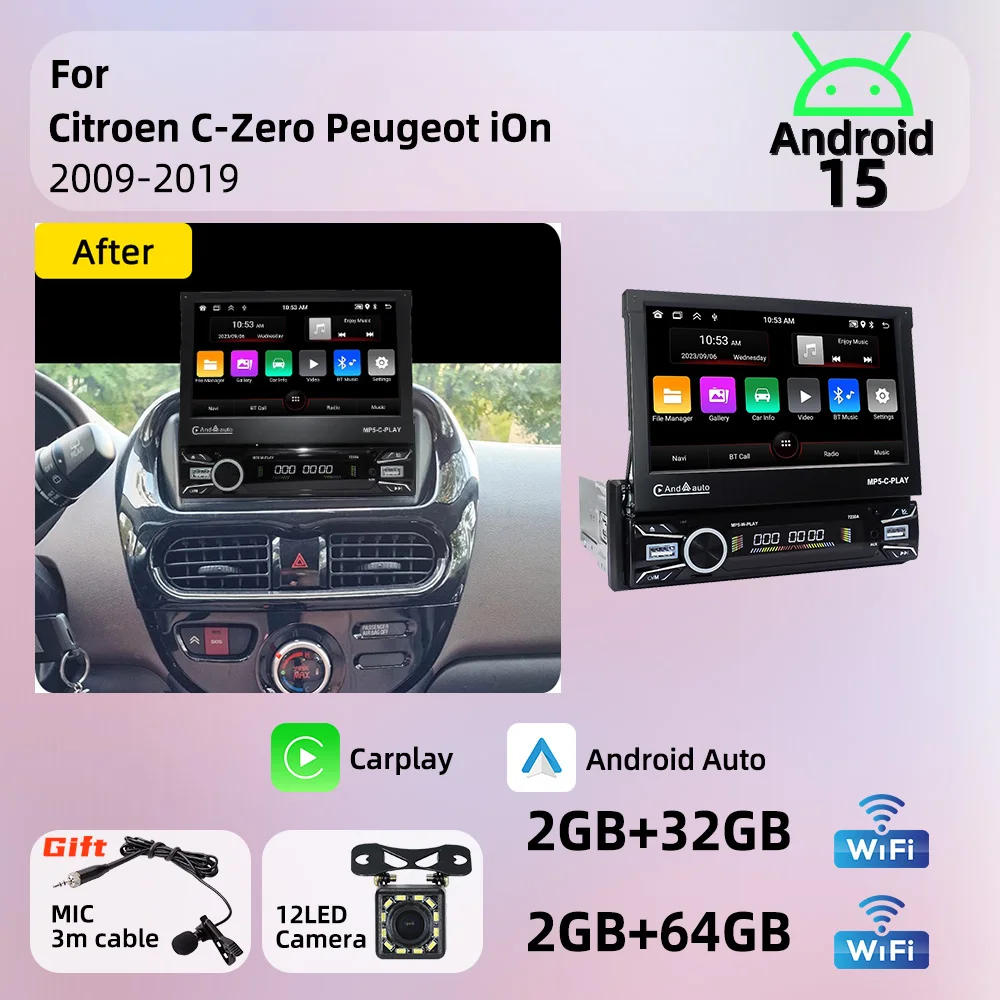 Android Radio 1Din Stereo 7